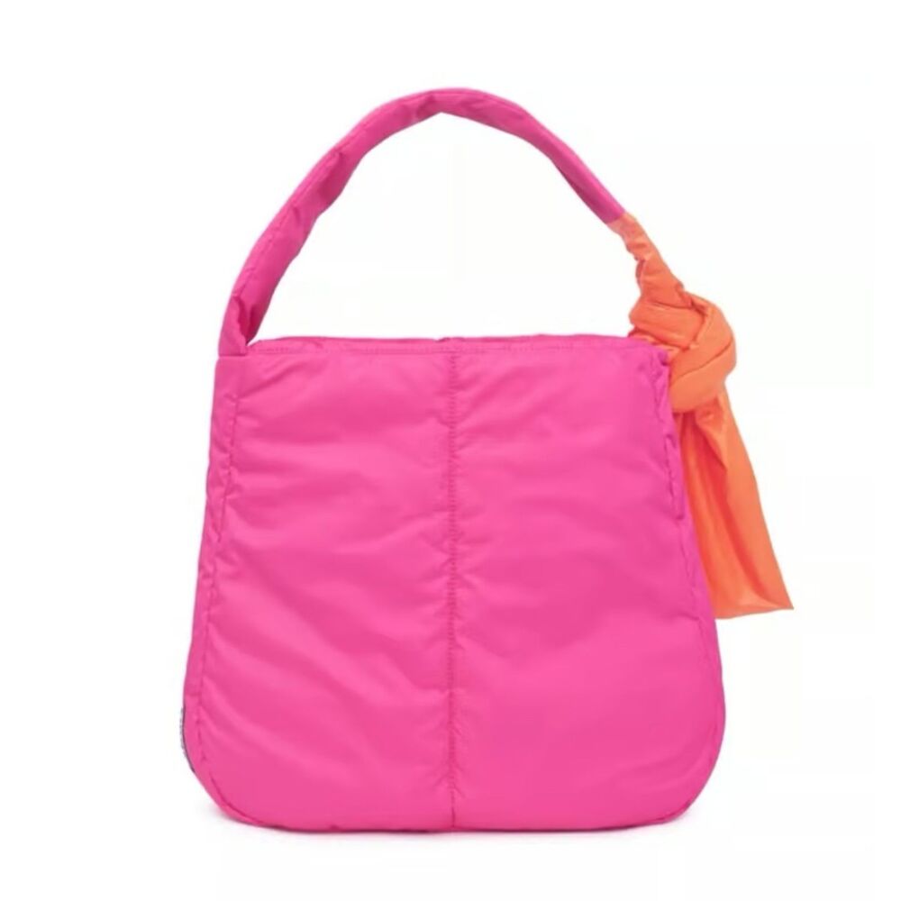 Caraa Sport Fractus Orange Pink Quilted Shoulder Bag Purse